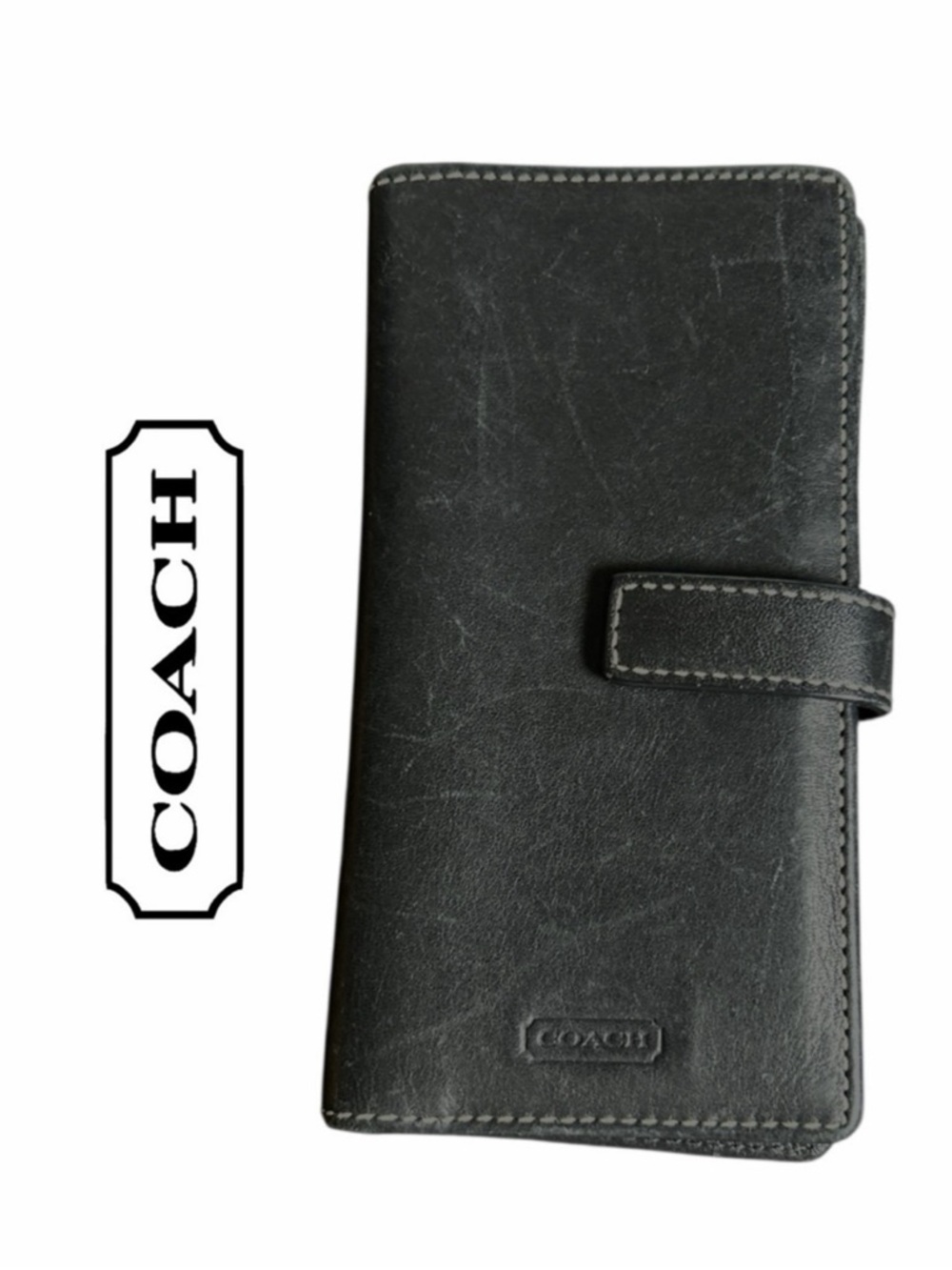 Coach VINTAGE Black Leather Bifold Wallet
